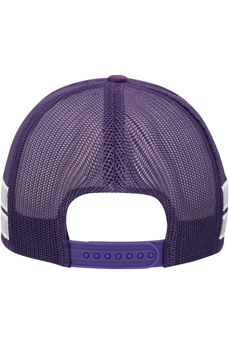 Men's '47 Purple Sacramento Kings Sidebrand Stripes Trucker Adjustable Hat, Alternate, color, Purple