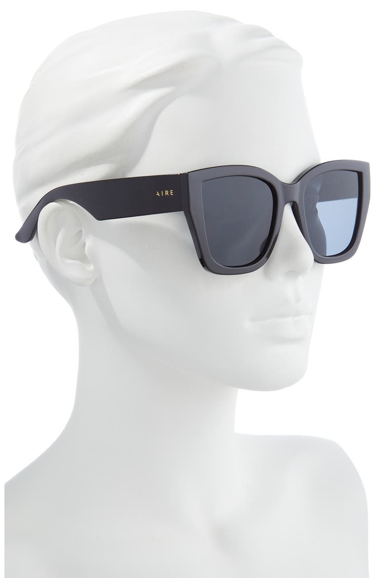 Haedus 53mm Gradient Square Sunglasses, Alternate, color, BLACK / SMOKE MONO