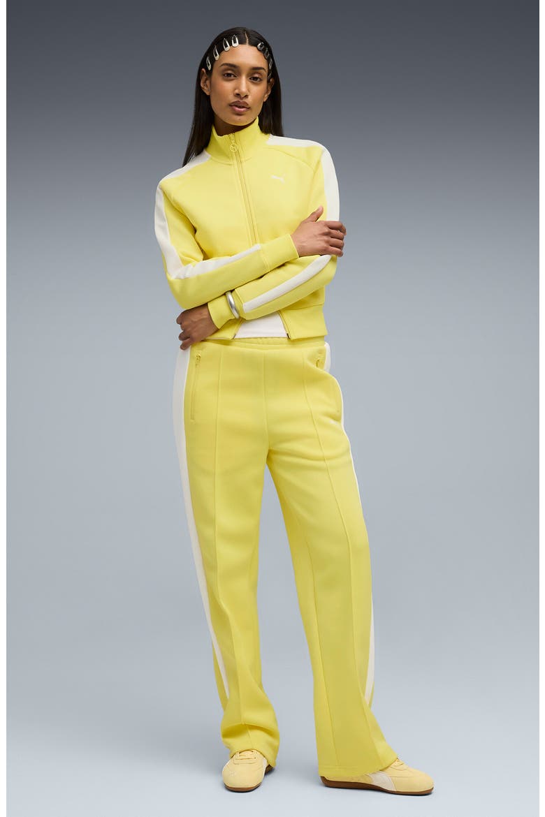 T7 Always On Crop Track Jacket, Alternate, color, LEMON MERINGUE