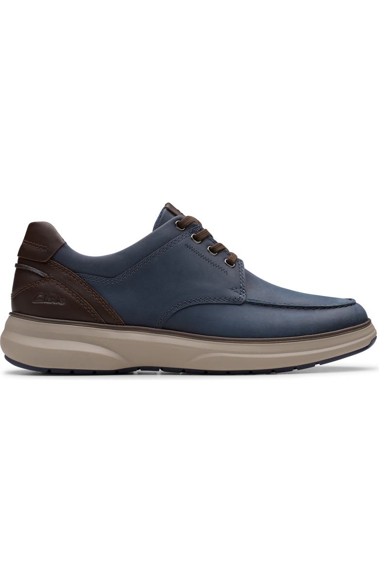 Clarks<sup>®</sup> Mullan Moc Toe Derby, Alternate, color, Navy Leather