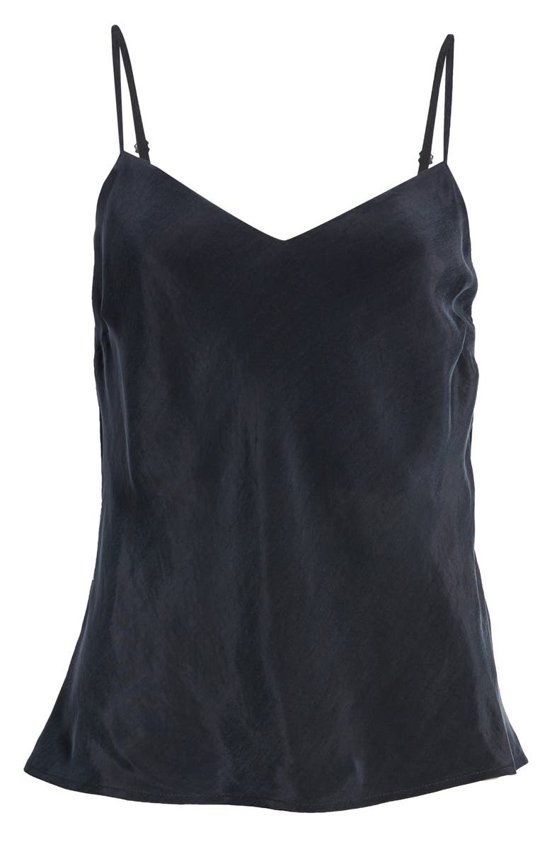 AG Scarlet Matte Satin Camisole, Alternate, color, True Black