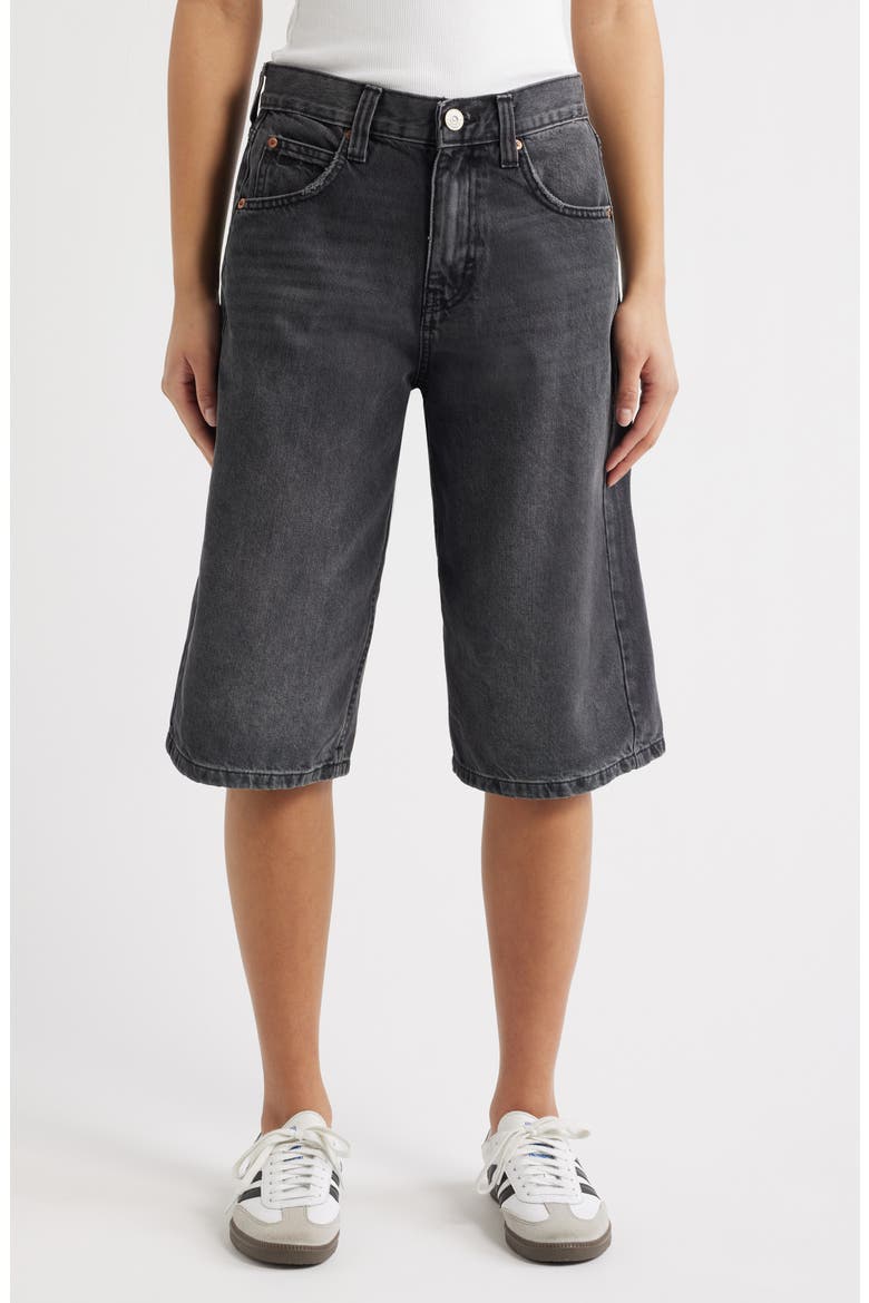 Logan Denim Bermuda Shorts, Main, color, WASHED BLACK