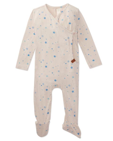 Ribbed Rayon Star-Studded Footie