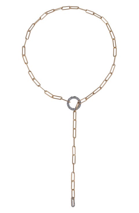 Paper-Clip Chain Y-Necklace