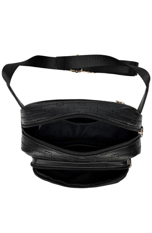 Elle Eleganza 1.6l Vegan Leather Monogram Sling In Black