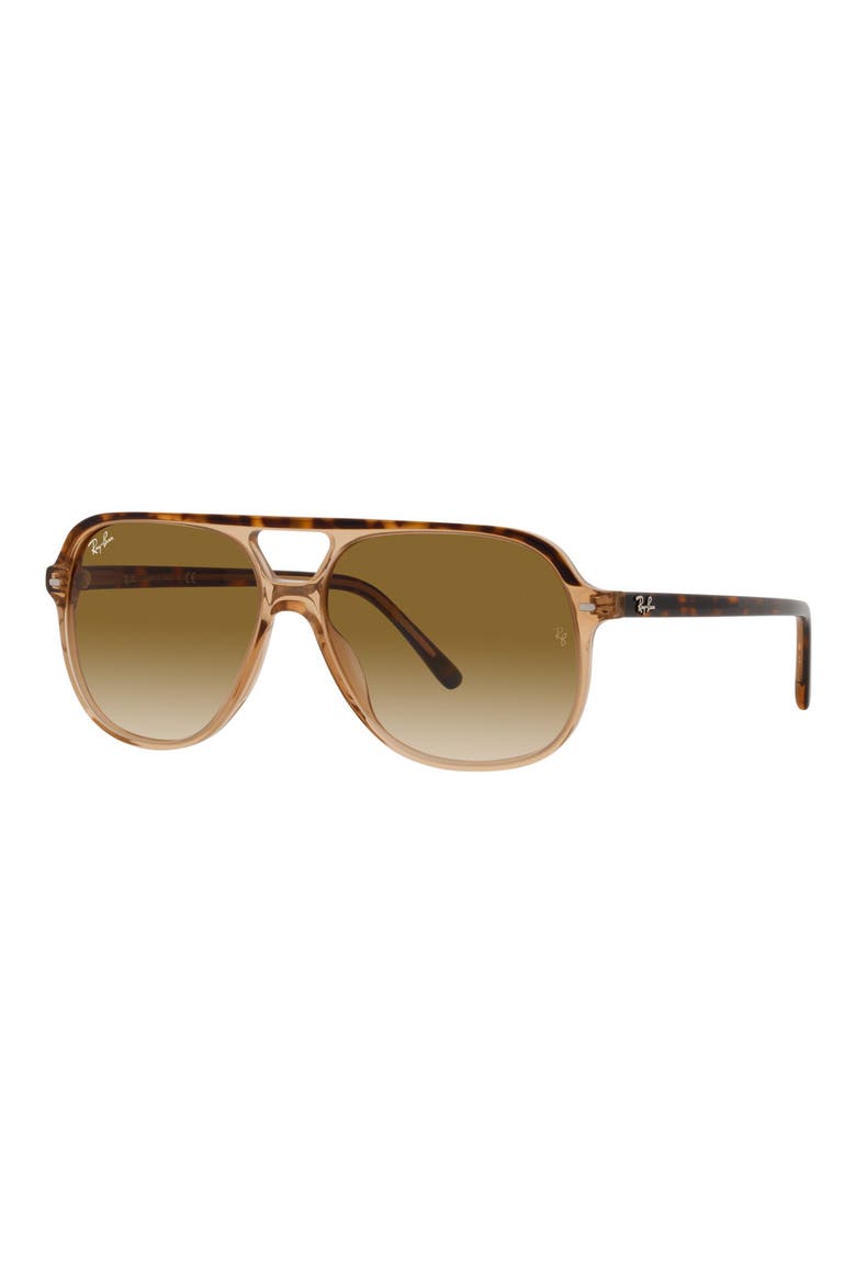 Bill 56mm Gradient Square Sunglasses, Alternate, color, TRANSPARENT BROWN