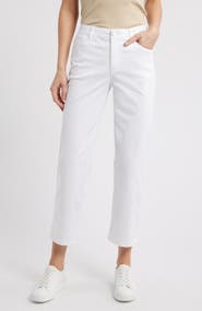Wit & Wisdom High Waist Straight Leg Stretch Twill Pants
