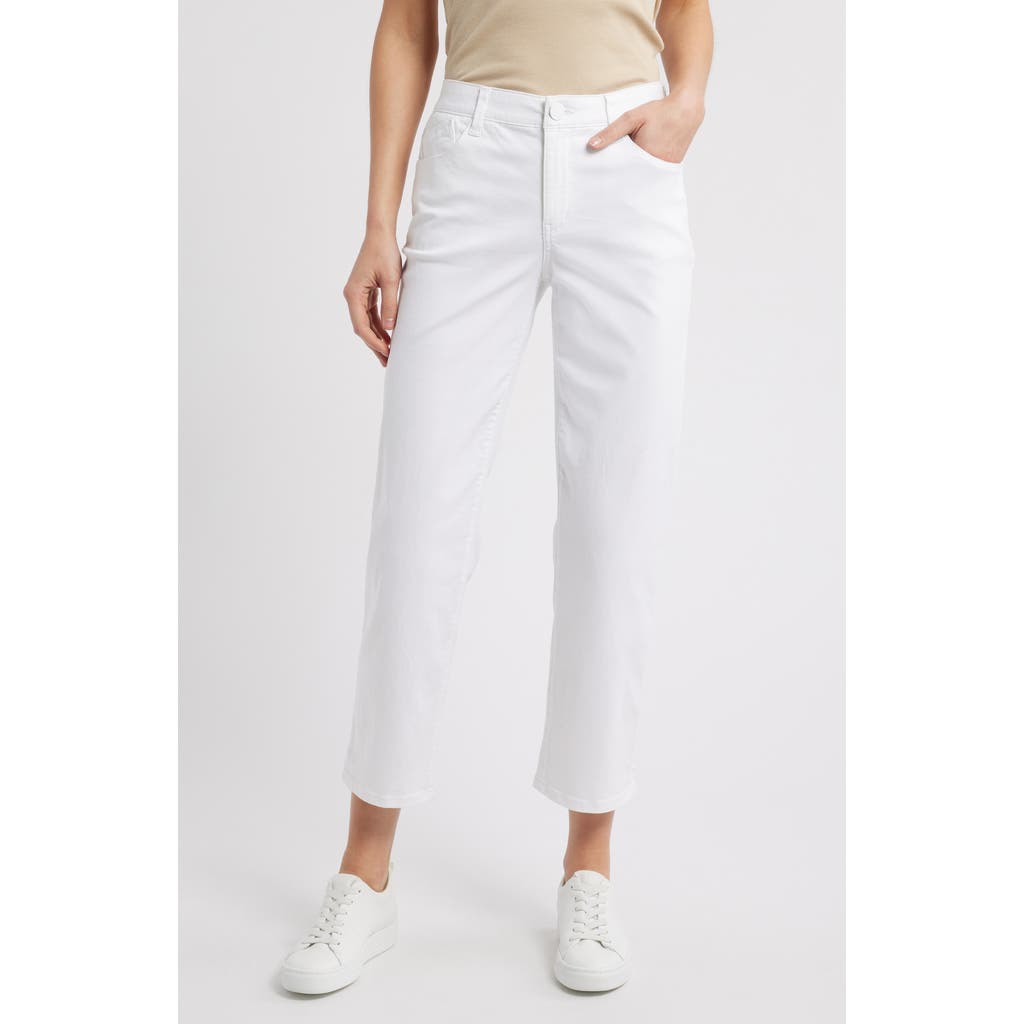 Wit & Wisdom High Waist Straight Leg Stretch Twill Pants In Optic White