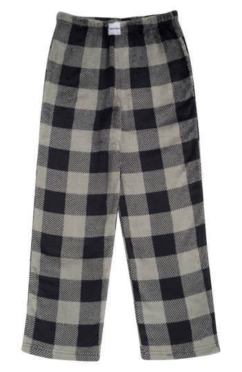 Calvin Klein Kids' Plaid Pajama Pants In Black