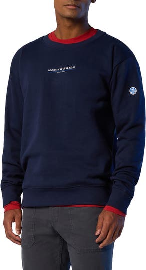 North Sails Blue Cotton Men Sweatshirt main image 1