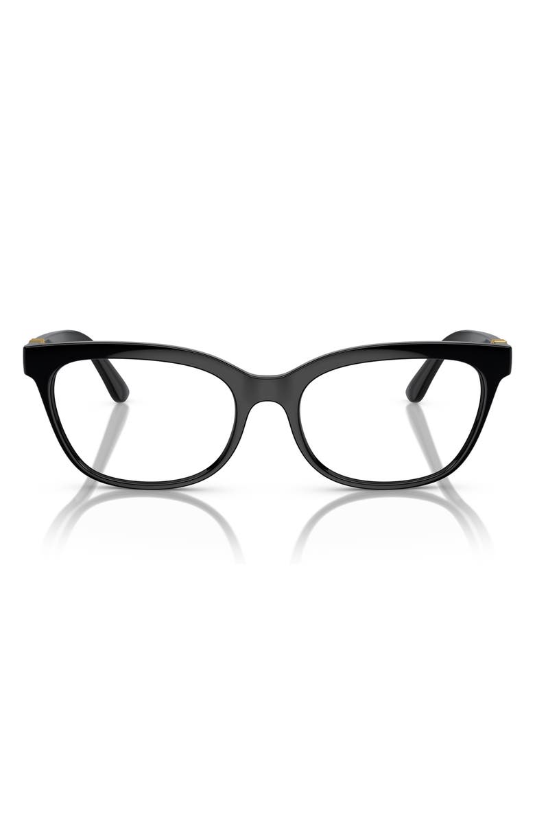 Dolce&Gabbana 54mm Butterfly Optical Glasses, Main, color, Black / Demo Lens