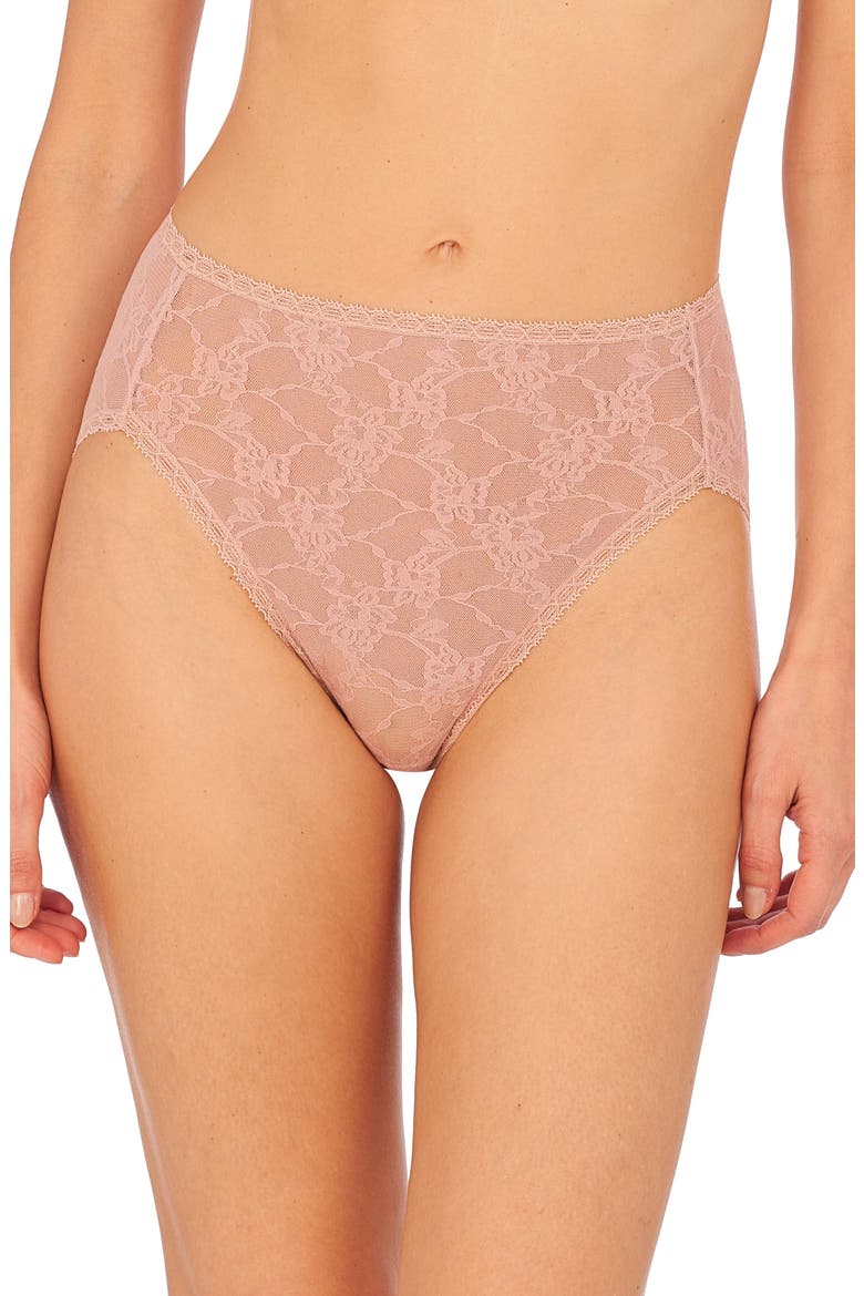 Bliss Allure Lace One Size French Cut Brief 2-Pack, Alternate, color, Rose Beige