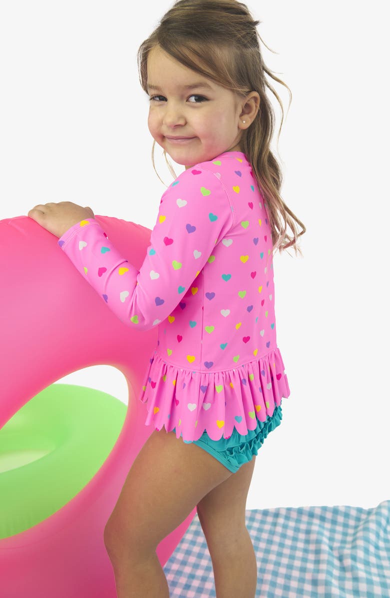 RuffleButts Kids' Two-Piece Swimsuit, Alternate, color, Pink