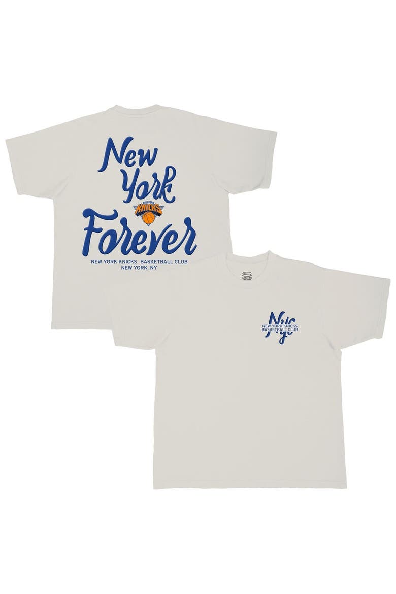 Unisex Stadium Essentials Cream New York Knicks Local Barfly Urban T-Shirt, Main, color, Cream