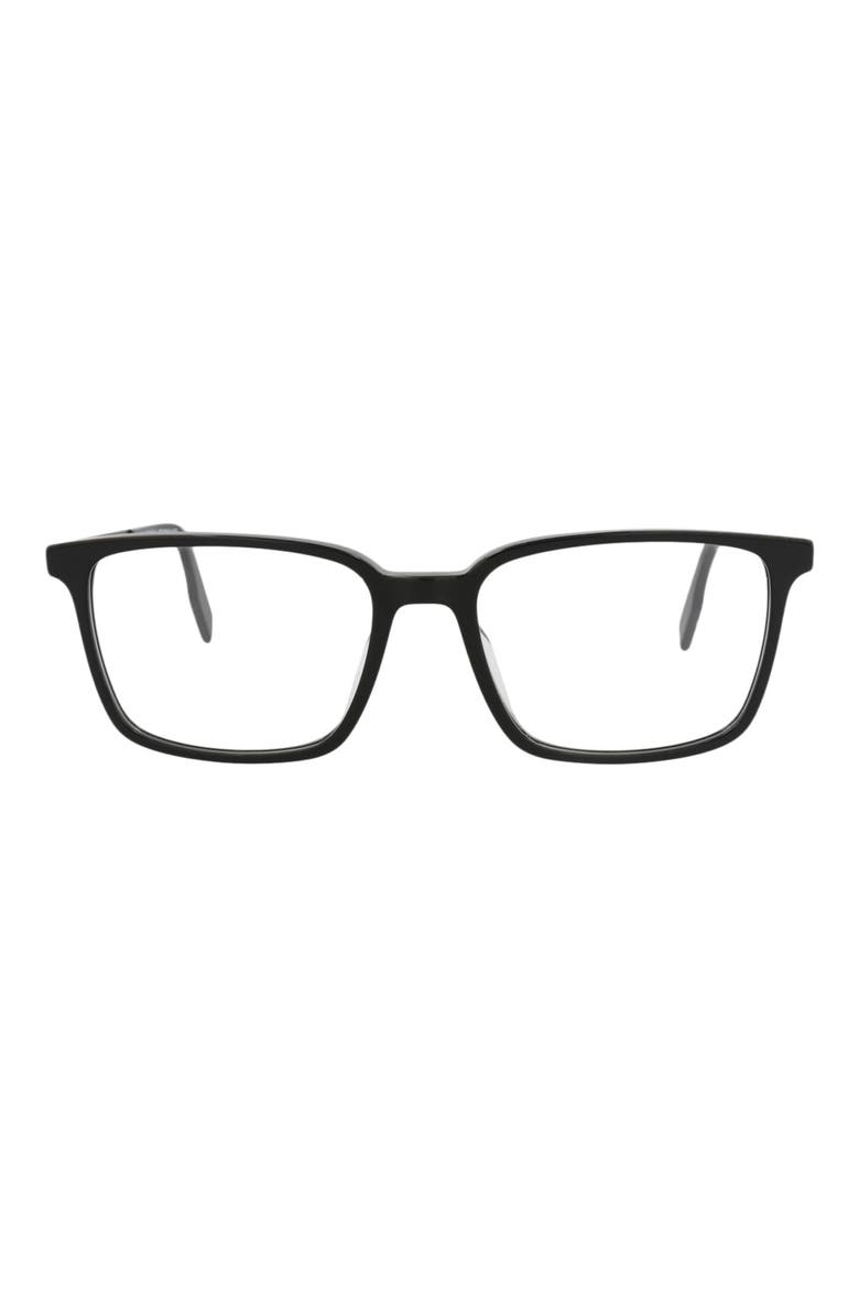 Core Optical 55mm Square Reading Glasses, Main, color, BLACK BLACK TRANSPARENT