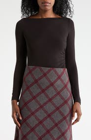Renee C Boat Neck Knit Top