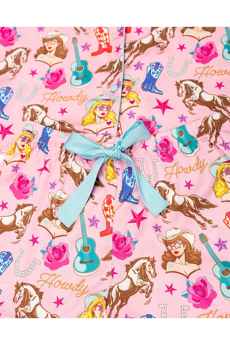 Kids Silky Cowgirl Candy Short Sleeve Short Set, Alternate, color, Cowgirl Candy