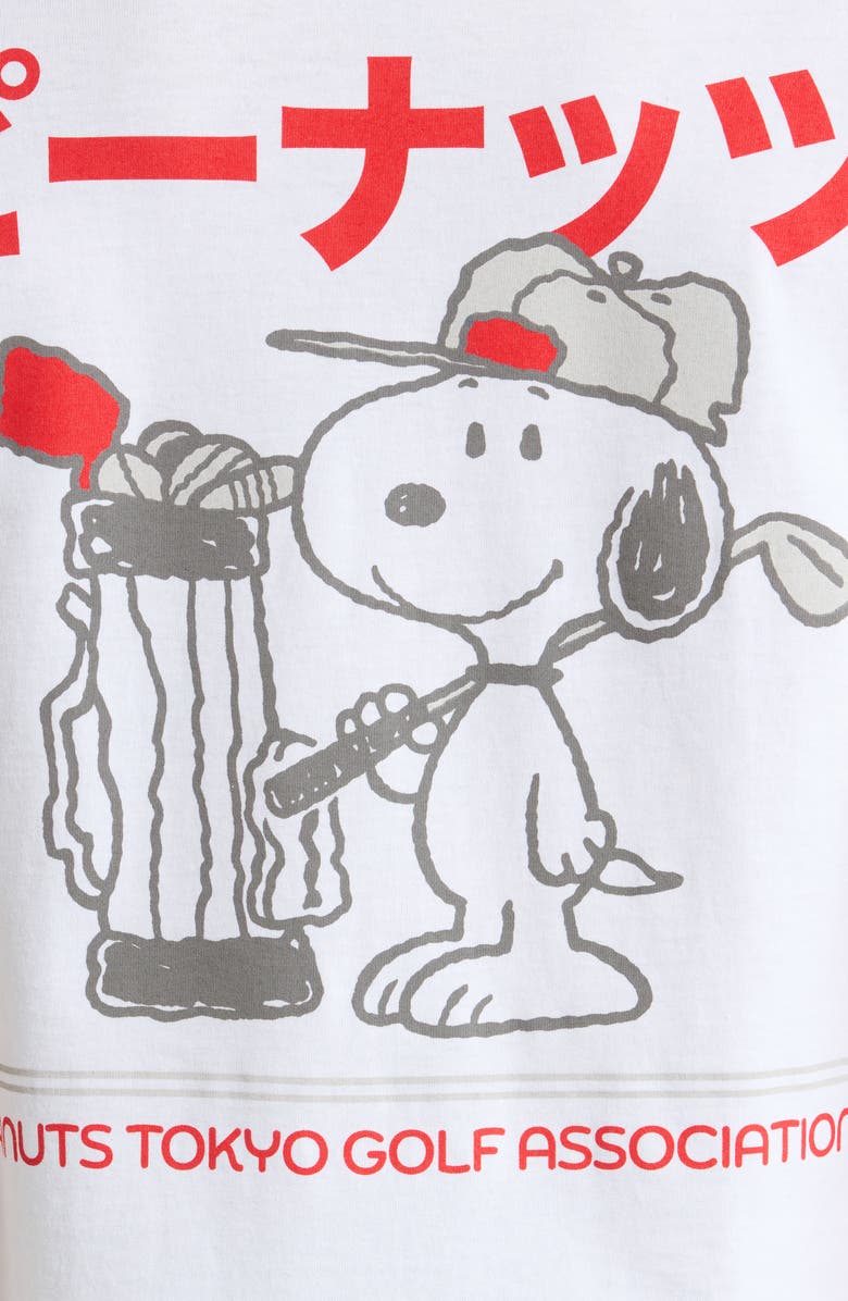 The Forecast Agency Peanuts<sup>®</sup> Tokyo Golf Cotton Graphic T-Shirt, Alternate, color, White