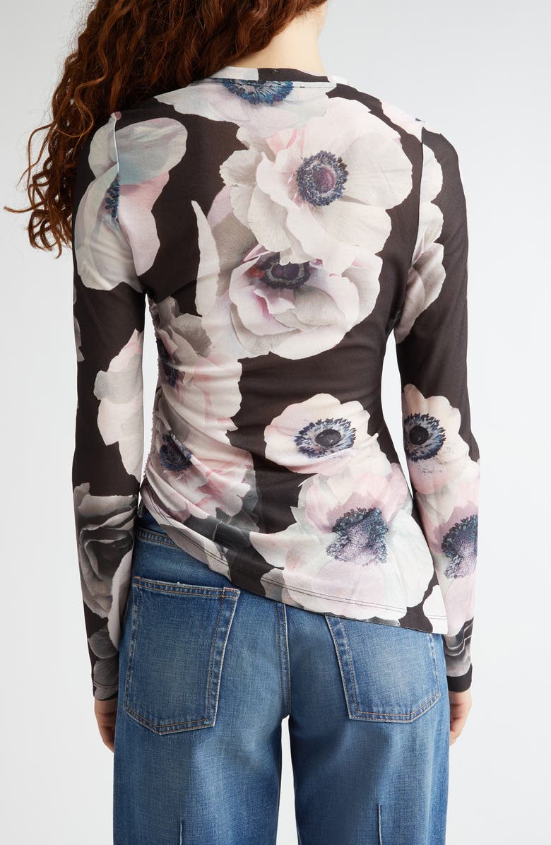 Stine Goya Floral Asymmetric Jersey Top, Alternate, color, Nostalgic Anemone