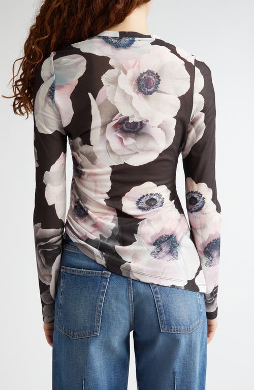Shop Stine Goya Floral Asymmetric Jersey Top In Nostalgic Anemone