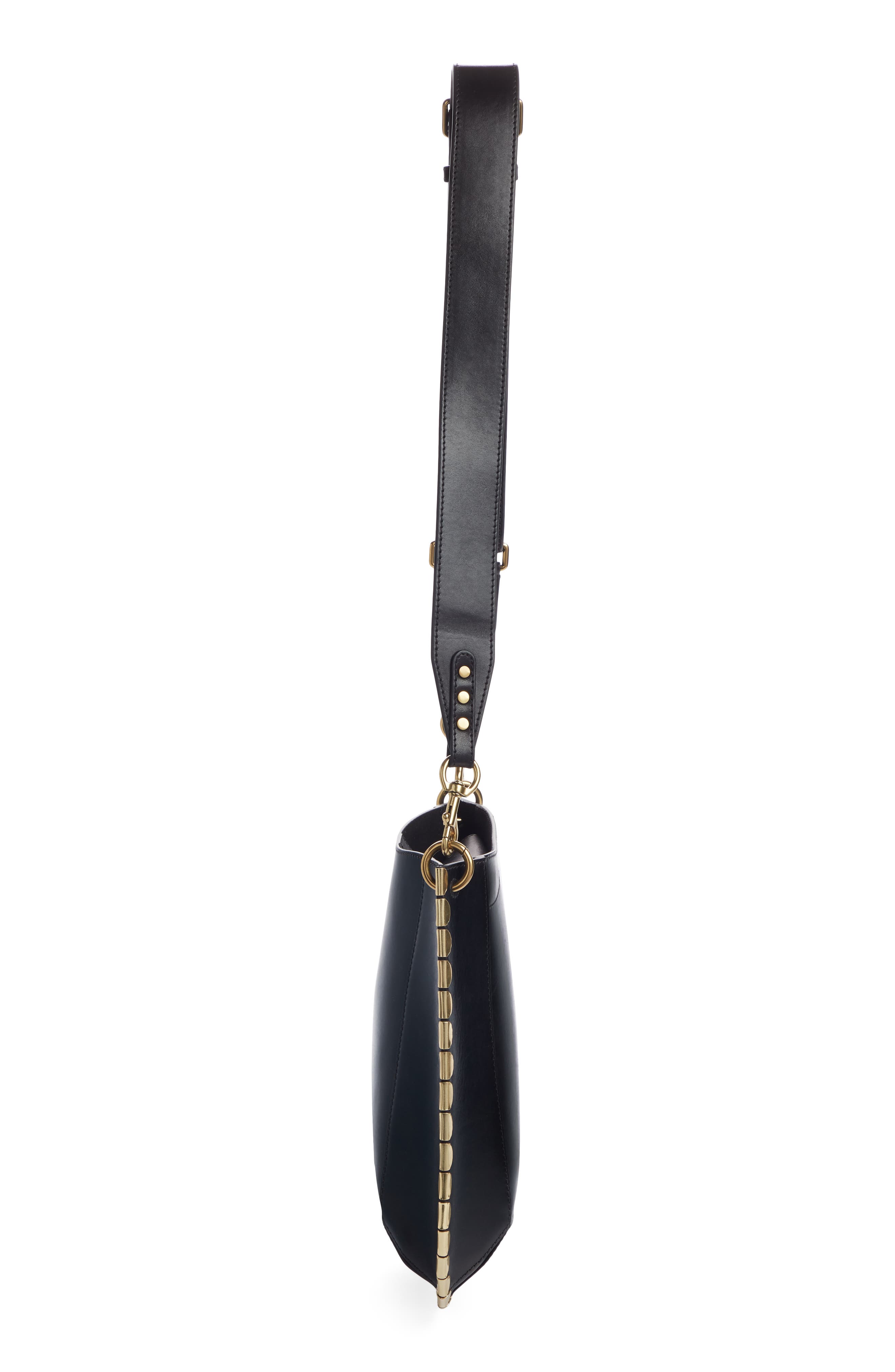 Isabel Marant Oskan Leather Hobo, Alternate, color, 