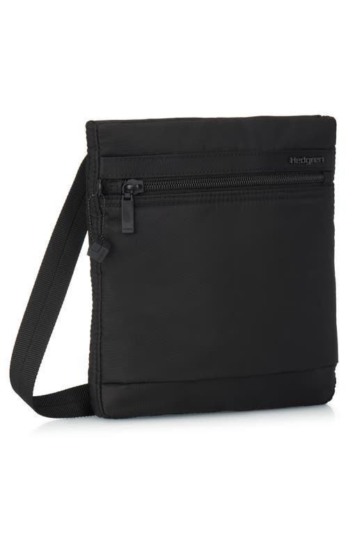 Hedgren Leonce Rfid Water Repellent Nylon Crossbody Bag In Black
