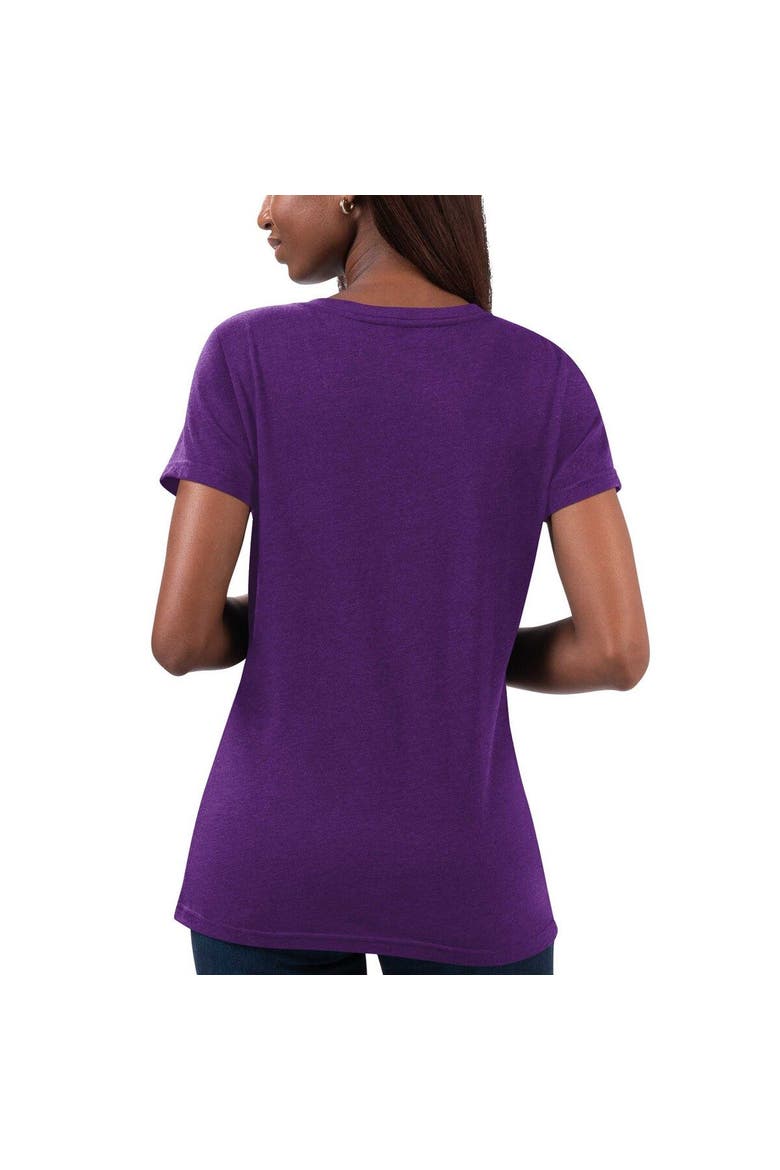 Women's G-III 4Her by Carl Banks Purple Alex Bowman Snap V-Neck T-Shirt, Alternate, color, Purple