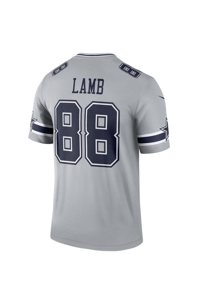 Nike Men's Nike CeeDee Lamb Gray Dallas Cowboys Inverted Legend Jersey, Alternate, color,