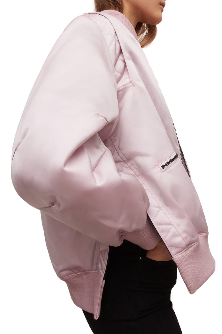 Brooke Puffer Bomber Jacket, Alternate, color, LILAC PINK