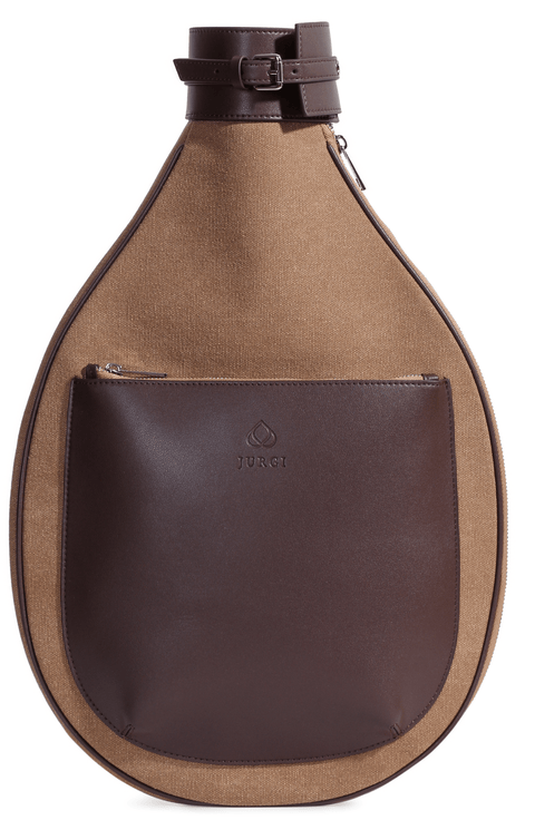 Tennis Racket Backpack in Canvas and Leather