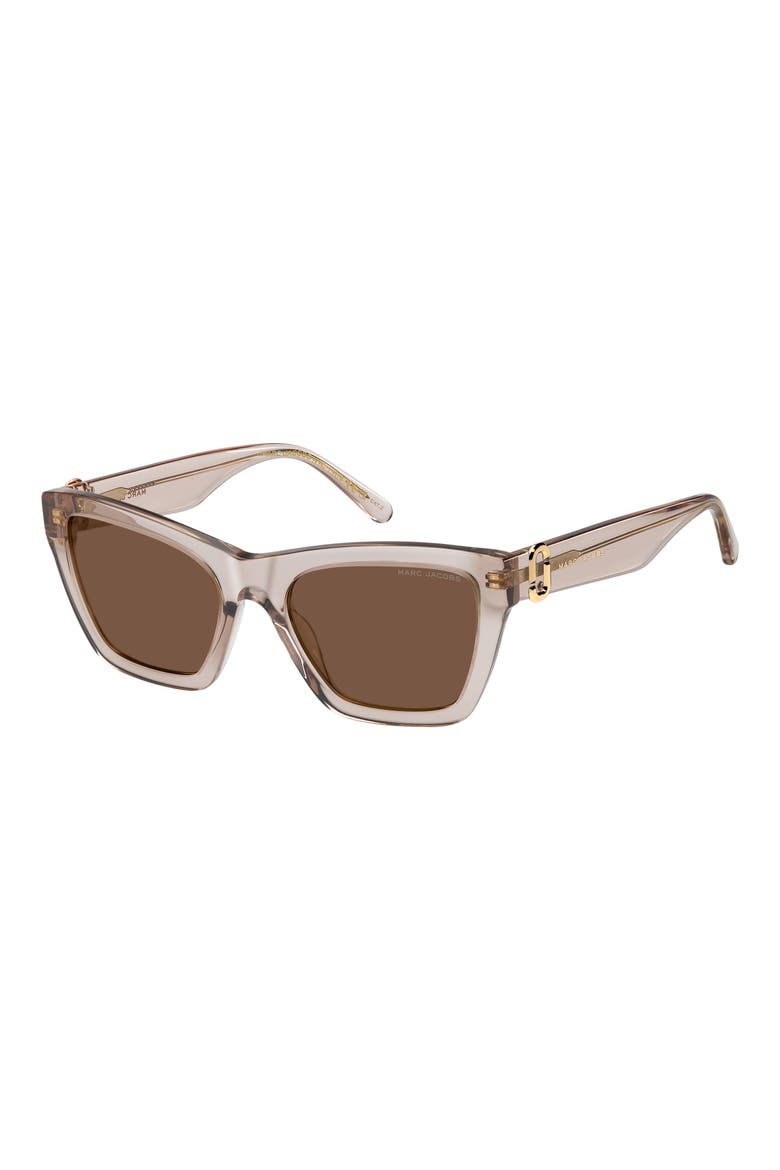 54mm Cat Eye Sunglasses, Alternate, color, BEIGE/ BROWN