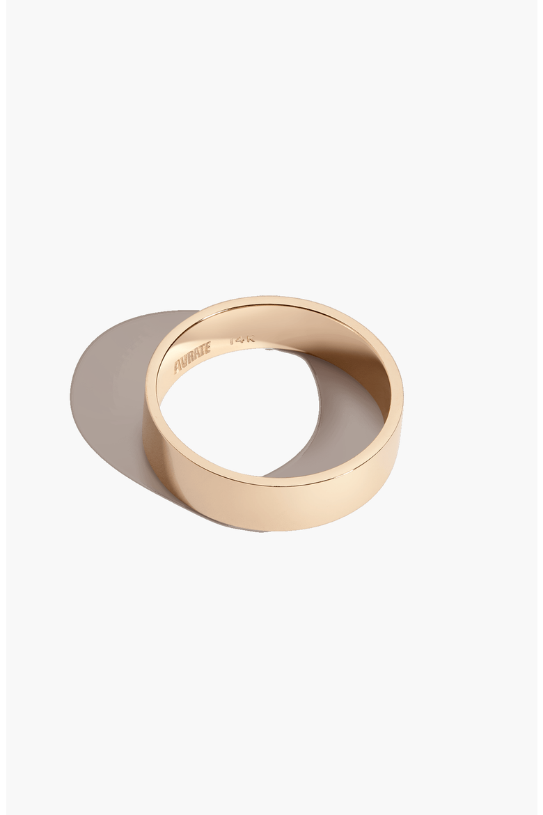 Modern Cigar Band Ring, Alternate, color, Yellow Gold Vermeil