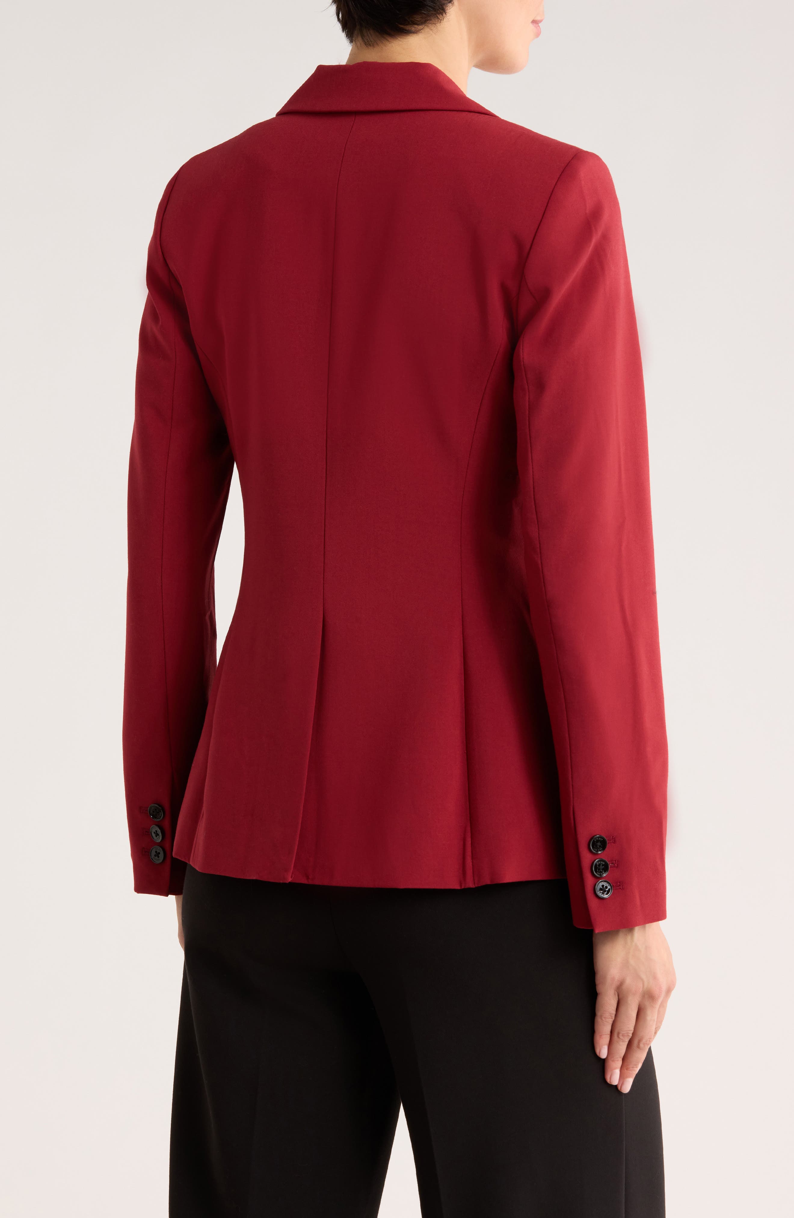 Notch Lapel One Button Blazer - image 2