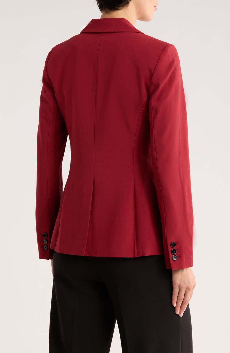 DKNY Notch Lapel One Button Blazer, Alternate, color, Merlot