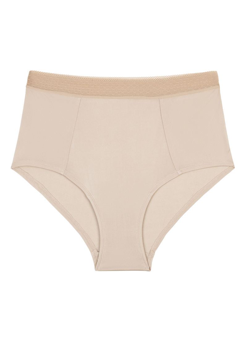 High Waisted Soft Silk Briefs, Alternate, color, Smoke Grey
