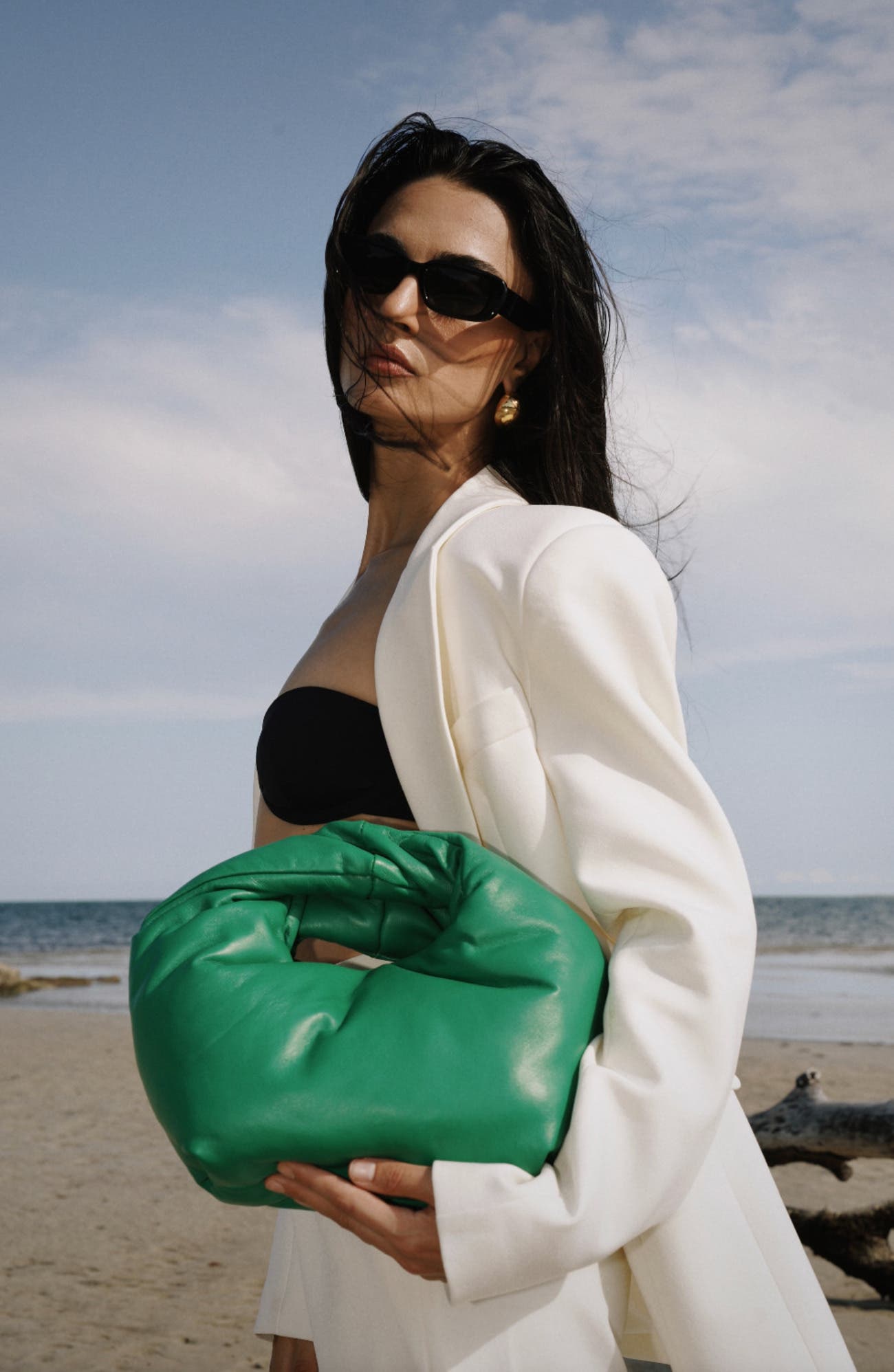 Mello Top Handle Leather Bag, Alternate, color, Green