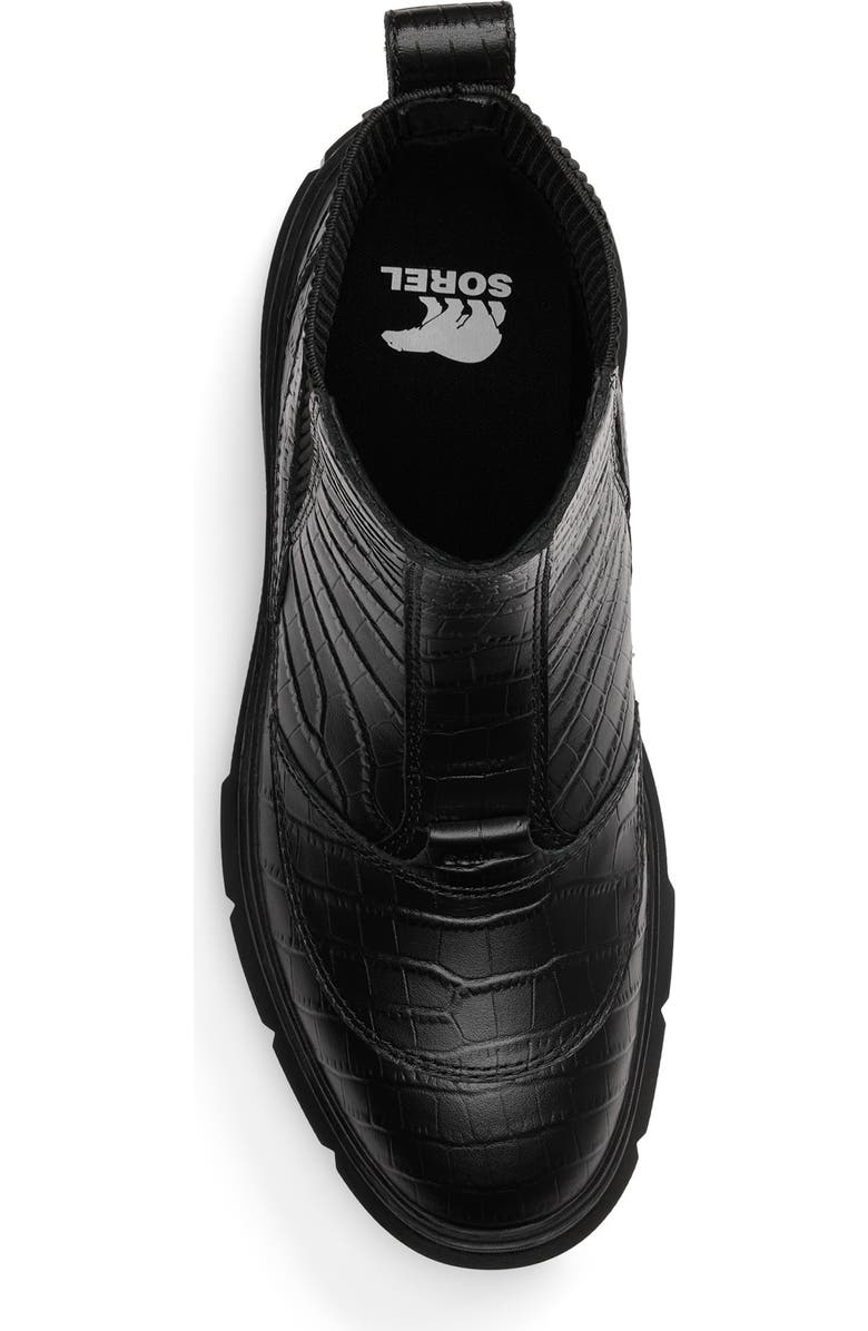 SOREL CARIBOU X Waterproof Platform Chelsea Boot, Alternate, color, Black/ Black