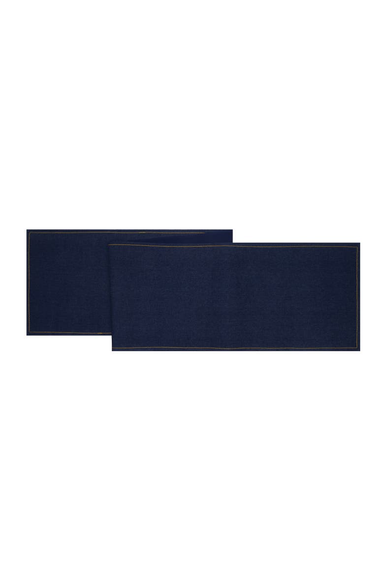 Denim Dinner Table Runner 13" x 72" for Everyday Casual Tabletop Celebrations, Main, color, Blue