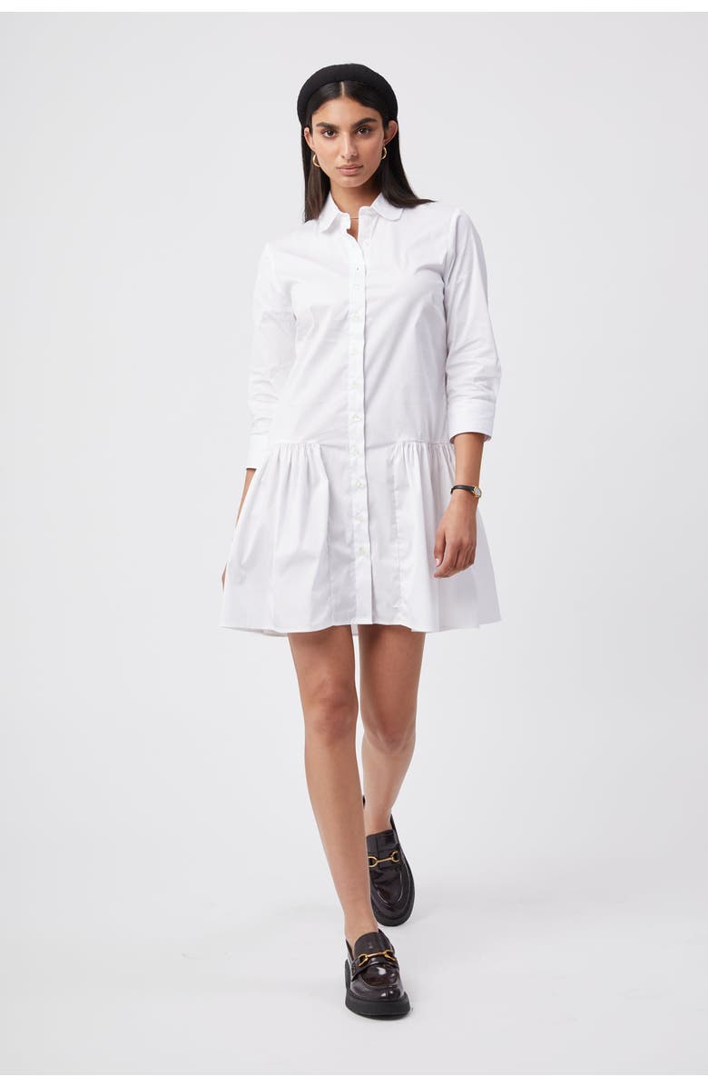 The Shirt by Rochelle Behrens The Drop Waist Shirt Dress, Main, color, White