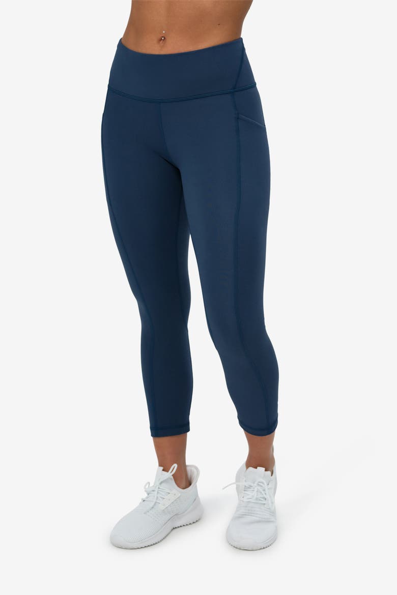 Women's Compression Capri Leggings with Sun and UV Protection, Main, color, Midnight Blue