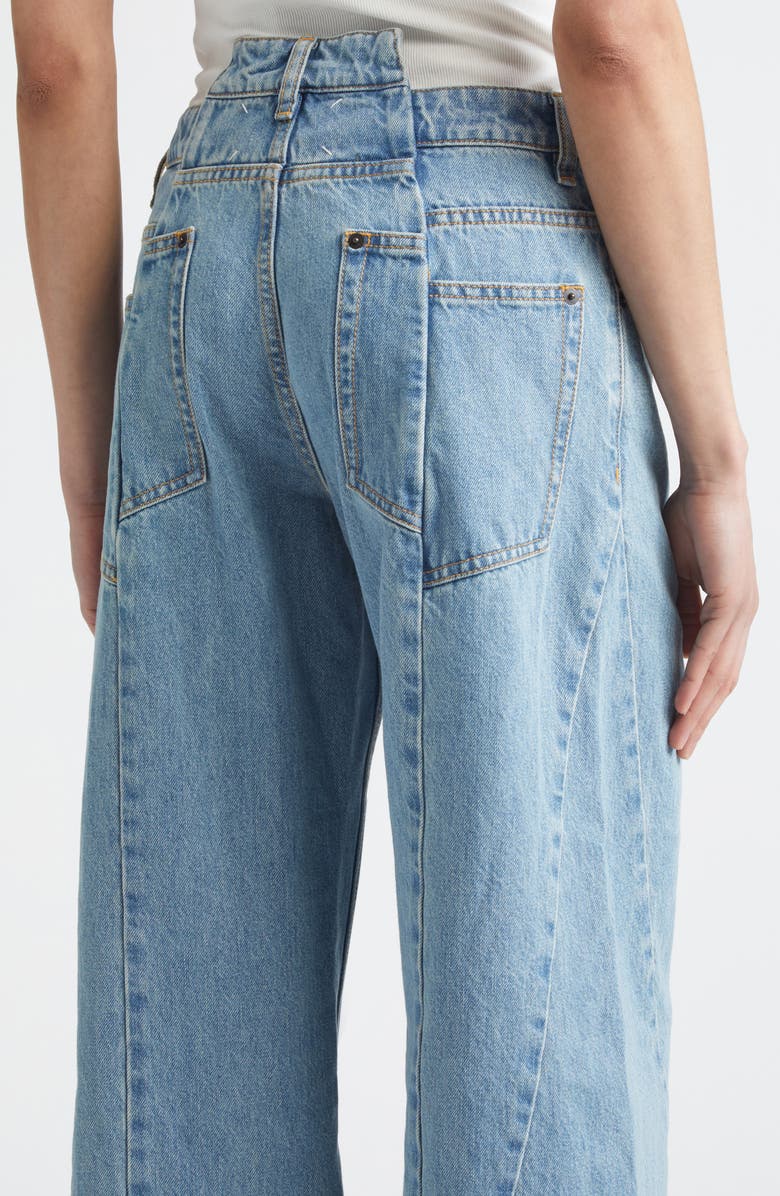 Maison Margiela Décortiqué Wide Leg Jeans, Alternate, color, Medium Blu Stone Wash