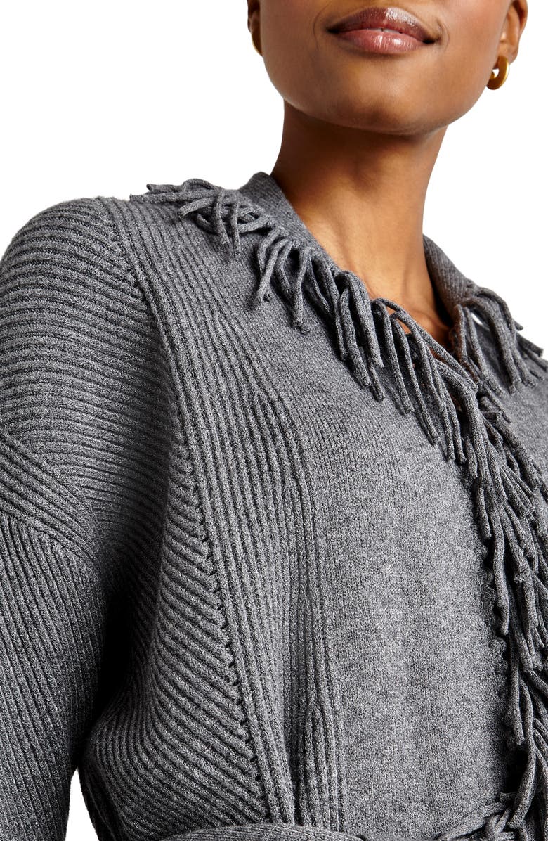 Splendid Cora Belted Fringe Cardigan, Alternate, color,