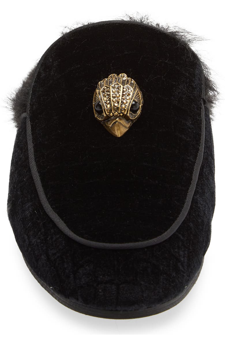 Kurt Geiger London Hugh Velvet & Faux Fur Loafer Mule, Alternate, color,