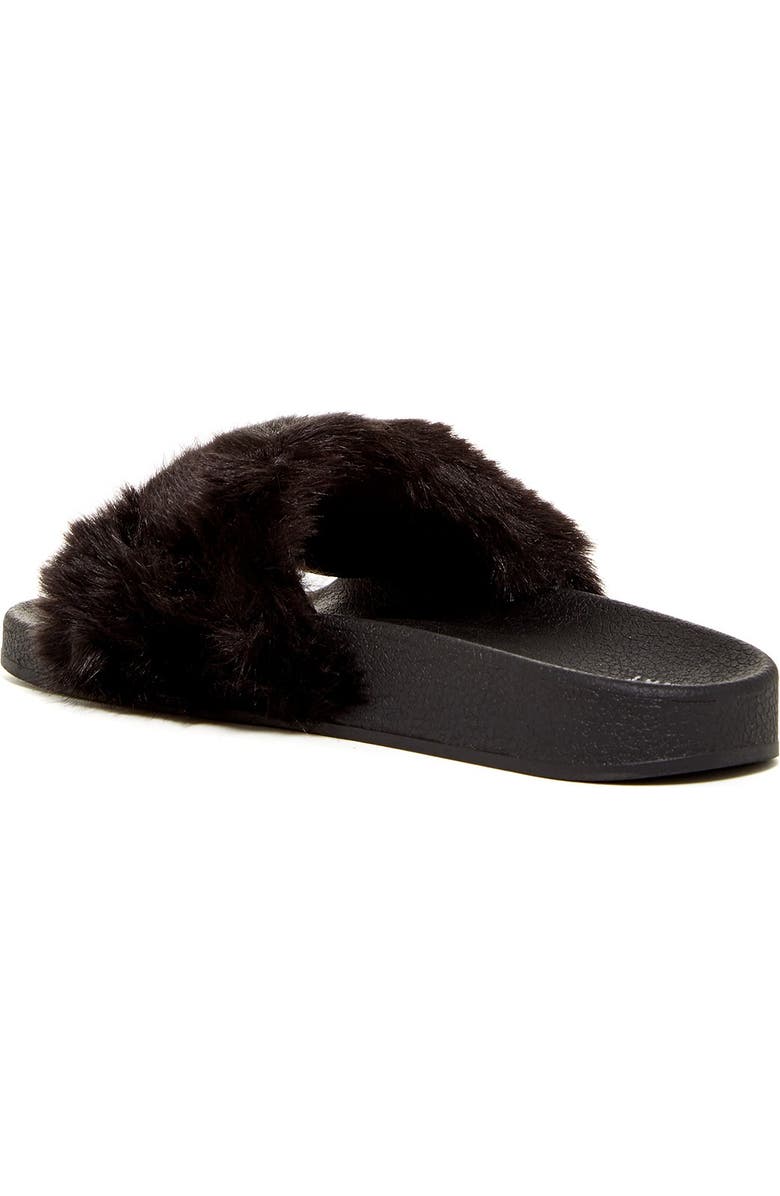 Jeffrey Campbell Follow Me Faux Fur Slide Sandal, Alternate, color,