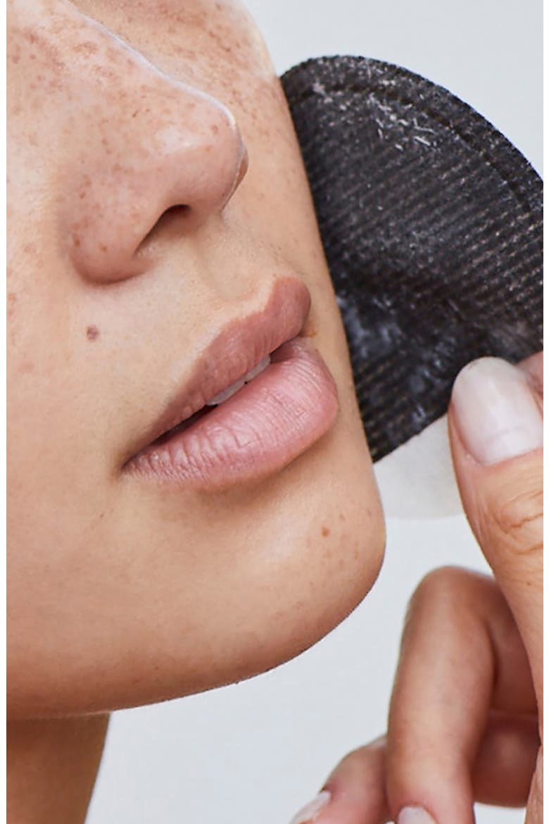 Charcoal Exfoliating & Cleansing Pad, Alternate, color, BLACK