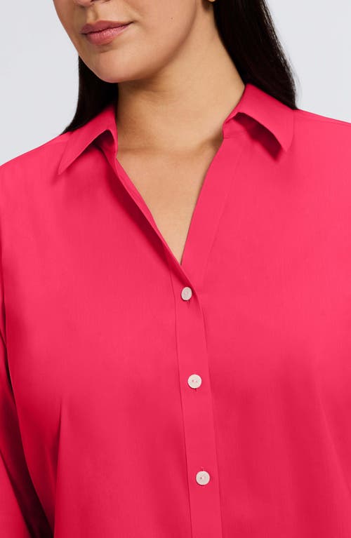 FOXCROFT FOXCROFT MARY NON-IRON STRETCH COTTON BUTTON-UP SHIRT