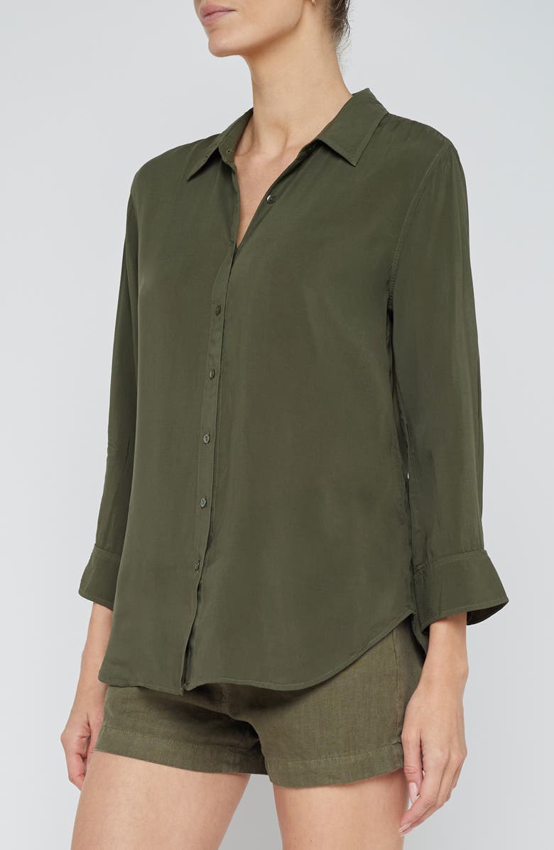 L'AGENCE Marlene Button-Up Shirt, Alternate, color, Army