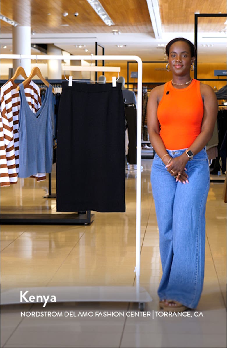 Cotton Blend Sweater Pencil Skirt, sales video thumbnail