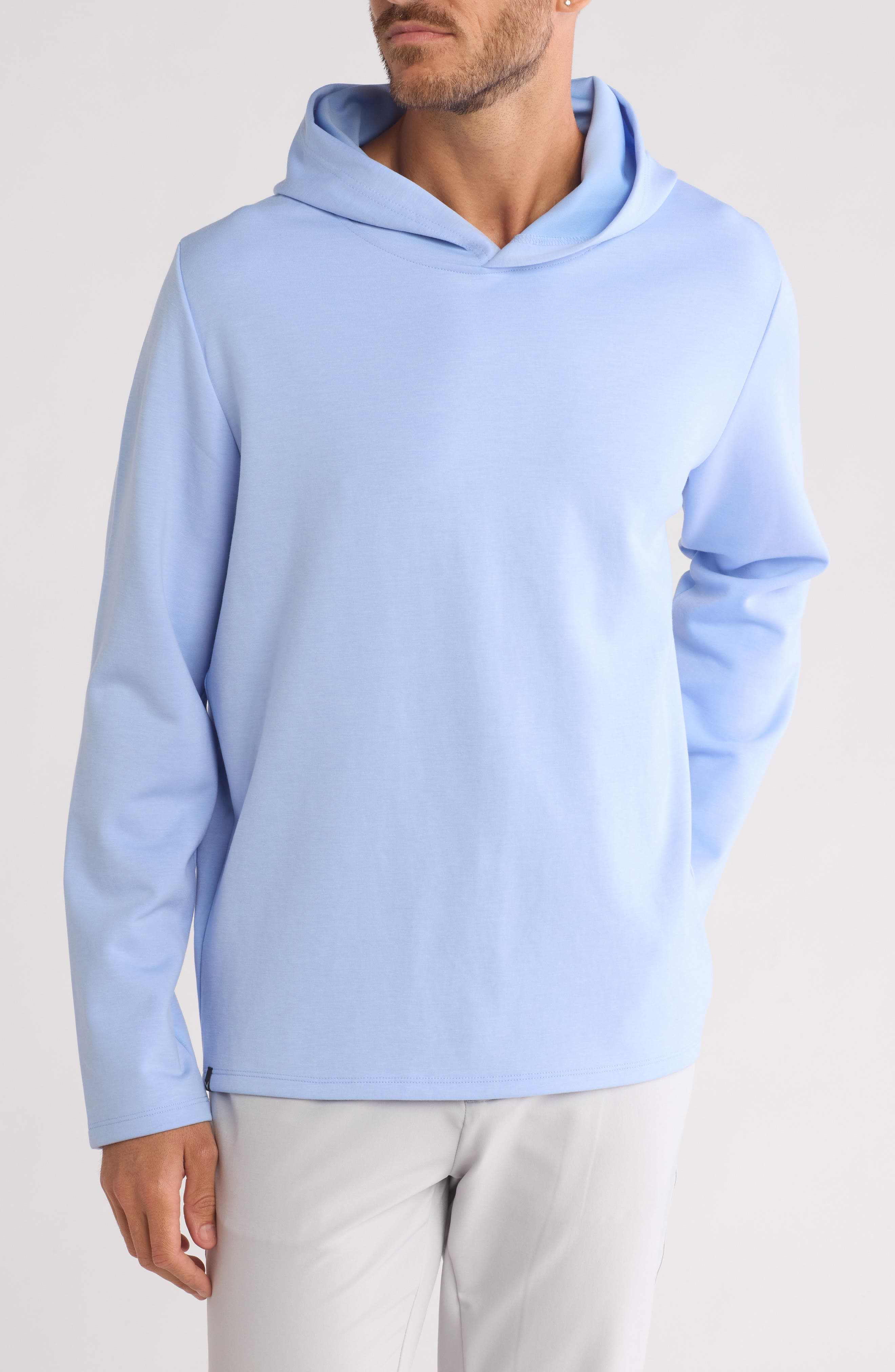 Callaway Crossover Performance Golf Hoodie in Light Serenity Heather 