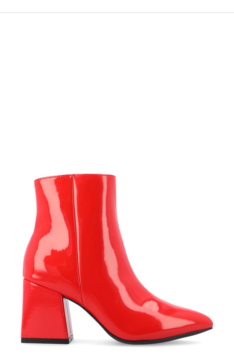 Journee Collection Sorren Boot, Alternate, color, Patent/ Red